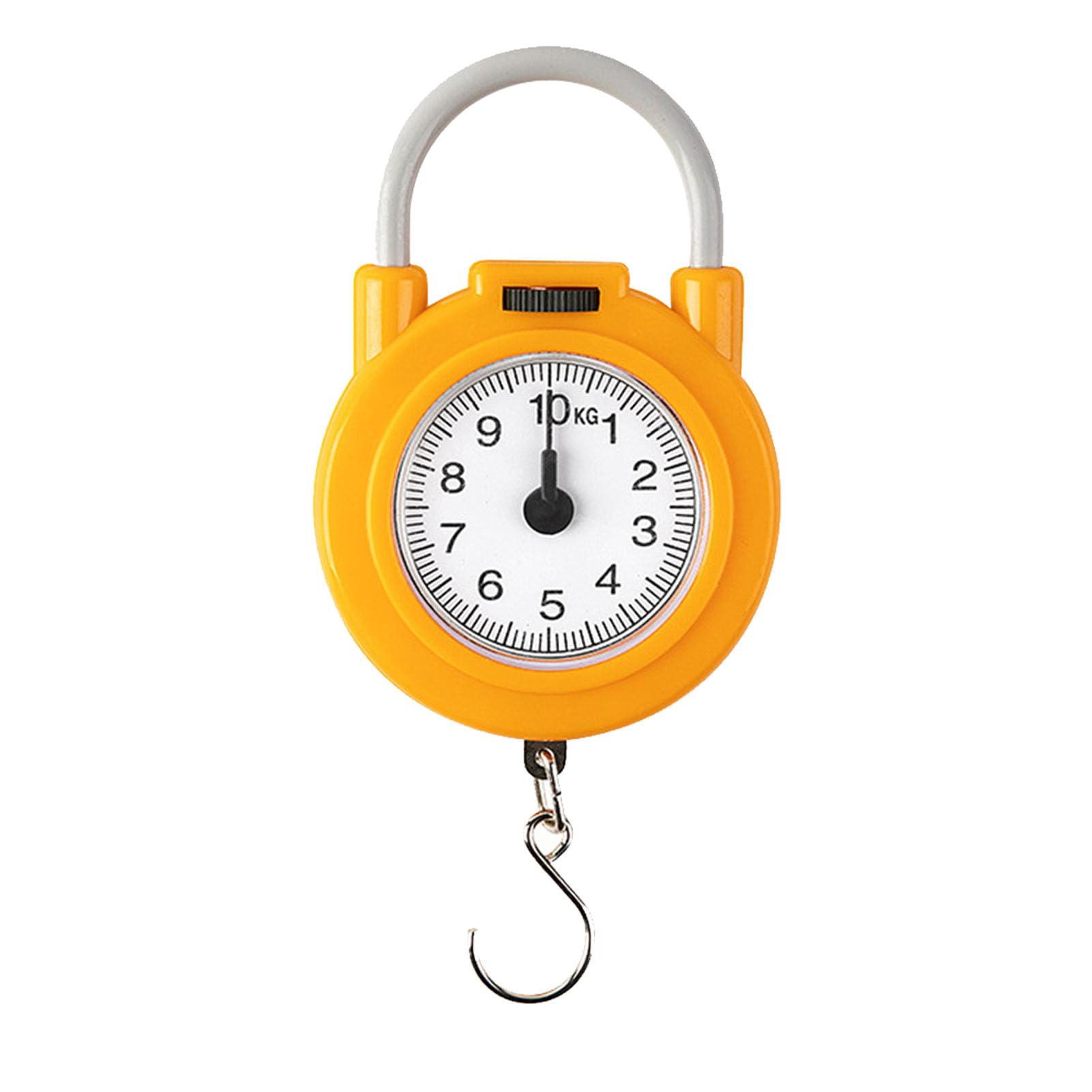 Haofy Handheld Scale, Fishing Hanging Scale Mechanical Kitchen and Fish Fishing Scale Multi Purpose Portable Hand Held Dial Weight Scale - color: Yellow