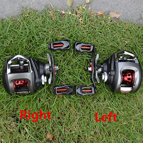 Diwa Baitcasting Fishing Reels Saltwater Freshwater Spincasting Reels Carbon Fiber Drag 18 LBS 12 + 1 Shielded Stainless Steel Ball Bearings Baitcasters Spool Sport Baitcast Reel - style: Left