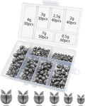 250/150pcs Split Shot Fishing Sinkers, Fishing Weights Sinkers Open Mouth Design Weights Clip Freshwater Saltwater Fishing Accessories - style: 250pcs Duckbill