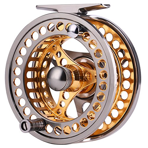 Sougayilang Fly Fishing Reel Large Arbor 2+1 BB with CNC-machined Aluminum Alloy Body and Spool in Fly Reel - size: 7/8 Reel