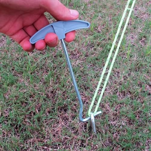 Tent Peg Nail Puller Tool,Tent Stake Puller,Peg Puller Extractor,Steel Awning Stakes Hooks Remover Lifter for Camping and Other Outdoor Activities