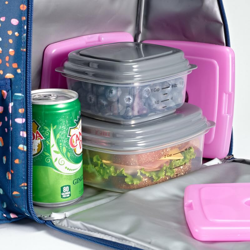 Cool Coolers by Fit + Fresh, Reusable & Long-Lasting Slim Ice Packs, Cold Packs for Lunch Boxes, Ice Packs for Lunch Bags, Purple 8 Pack - color: Purple (8 Pack)