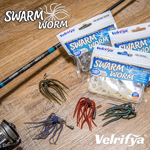 Tentacle Dice Bait – Japanese Style Finesse Dice Fishing Lure Floating Worm Soft Plastic Baits for Bass Fishing, Drop Shot, Jig Head, Wacky Rig - color: 01-Dirt Worm