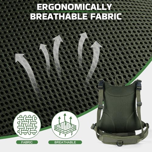 Goture Fly Fishing Chest Pack, Lightweight Chest Pack Tackle Storage Bag, Fly Fishing Bag with Adjustable Padded Neck Strap and Waist Strap, Hard Shell Front Pocket, Water Bottle Pouch, Gifts for Men - color: B:Green