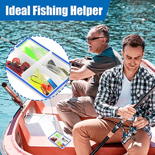 DLUGOPIS 4 Pcs Mini Waterproof Tackle Organizer - Small Fly Fishing Box with Dividers for Hooks, Flies, Beads & Lures (Pack of 2) - size: 4in(L)×2.5in(W)×1in(H) (Pack of 2)