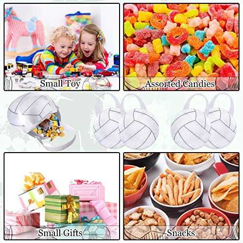 Shihanee 24 Pcs Volleyball Gift Bags Ball Themed Party Treat Bags Volleyball Goodie Candy Handbags Non Woven for Sport Game Theme Supplies - style: Volleyball