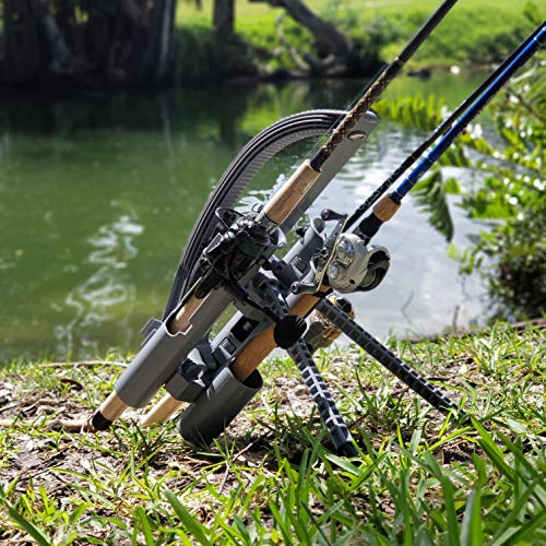 Rod-Runner Fishing Rod Rack - Express 3 Fishing Rod Carrier - Gray
