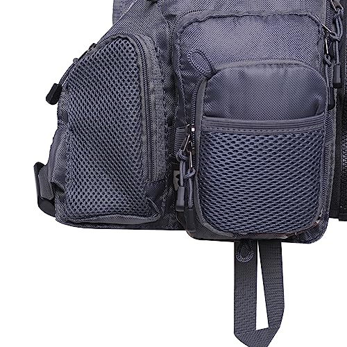 Kylebooker Fly Fishing Vest Pack Adjustable for Men and Women - color: Light Gray