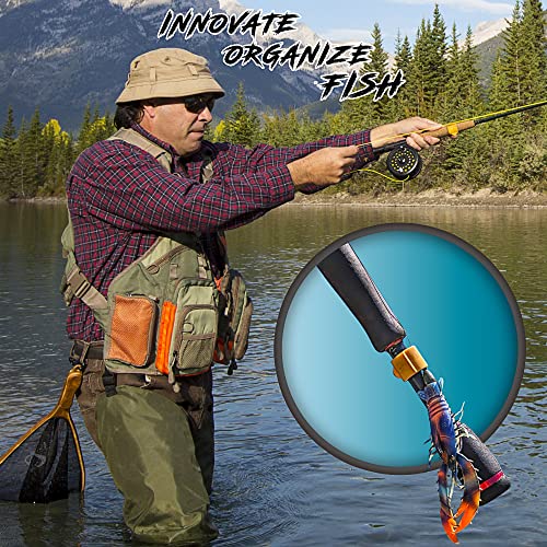 Cal Coast Cali Clip Drop Shot Weight and Hook Holder — Durable Molded Plastic Drop Shot Keeper to Prevent Line Snagging — Includes a Fishing Hook Keeper that can Hold Lures — 3 Sizes - color: Yellow