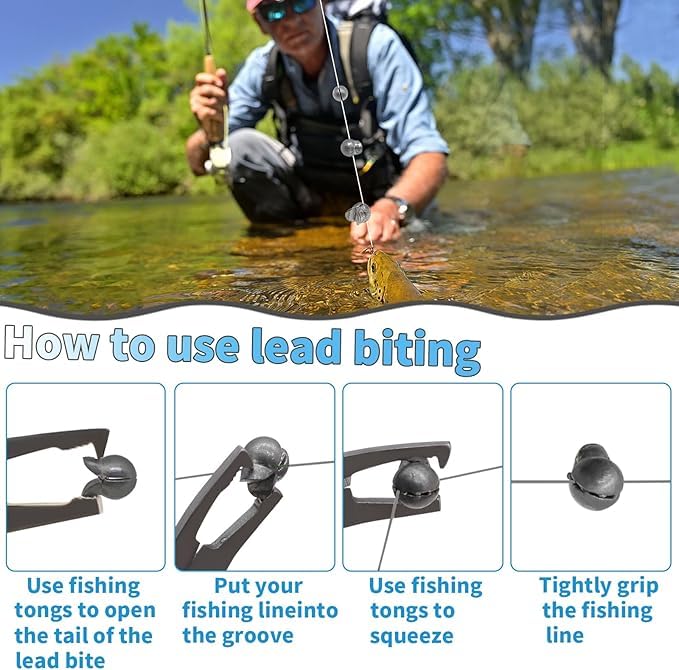 250/150pcs Split Shot Fishing Sinkers, Fishing Weights Sinkers Open Mouth Design Weights Clip Freshwater Saltwater Fishing Accessories - style: 250pcs Duckbill