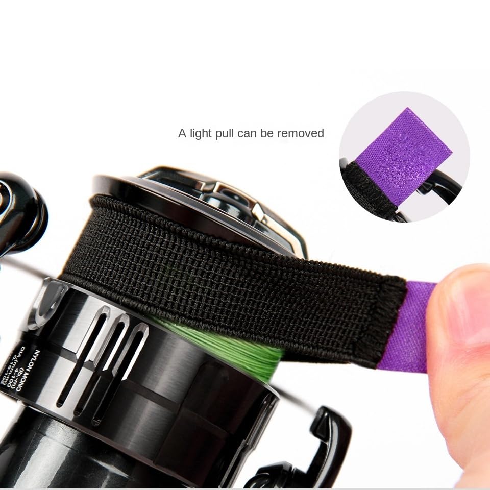 16pcs Spool Cover Fishing Spool Belt Pole Holder Flexible Spinning Reel Belt Thicken with Handle Spinning Protection Belt Fish Tackle