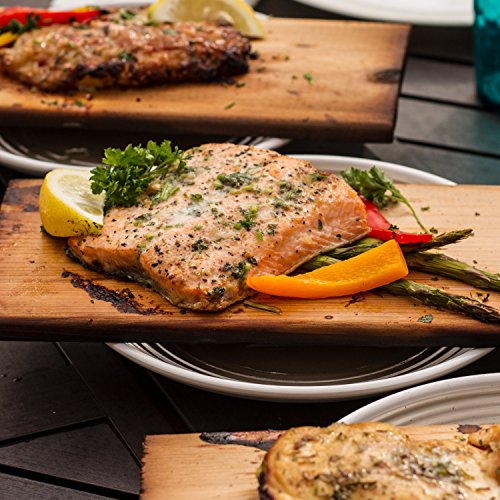 Camerons Cedar & Alder Grilling Planks - 4 Pack (5.5x11.5") - Premium Natural Wood - Easily Infuse Smoky Flavor into BBQ Salmon, Fish, Pork, Veggies, and More - Sourced in the USA - Grilling Gift Idea - size: 4-Pack