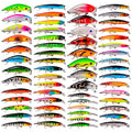 Bass Fishing Lures Kit Set Topwater Hard Baits Minnow Crankbait Pencil VIB Swimbait for Bass Pike Fit Saltwater and Freshwater - color: 011-59pcs