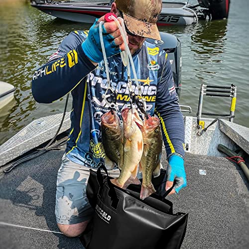 Buffalo Gear Fish Tournament Weigh in Bag for Bass Fishing, Heavy Duty Fish Bag for Caught Fish Waterproof,Leakproof,Puncture Resistant - color: Black-32×19.7in