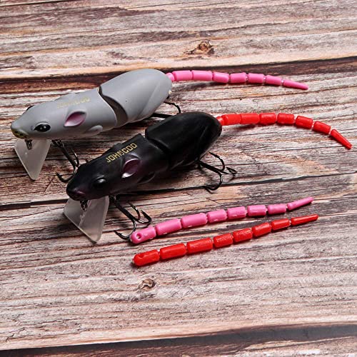 JOHNCOO Swimbait Hard Artificial Baits Mouse Fishing Lures Multi Jointed Fishing Lures Kit for Pike Bass - color: #E