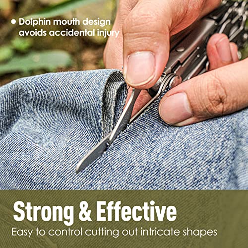 PERWIN Multitool Stainless Steel Multi-Tool Pliers 22-in-1 with Safety Locking, Pocket Knife, Bottle Opener, EDC Equipment With Pocket Clip for Survival, Camping, Hunting and Hiking. - color: Silver, size: 22 in 1