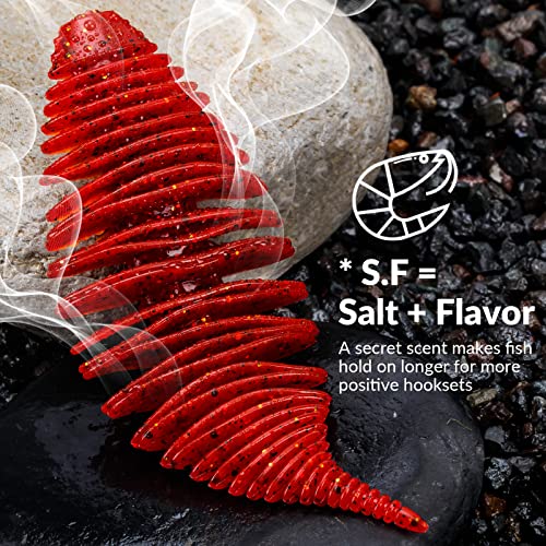 THKFISH Soft Swimbait 5/6 PCS or 15/18 PCS Soft Plastic Fishing Lures Bass Lures Swim Baits Lures for Bass Fishing Worms for Bass - color: color2#, size: 3.94in-5pcs