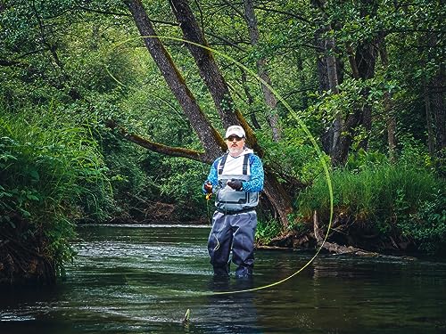 Trout Fly Fishing Line, Weight Forward Floating with 2 Welded Loops - color: Moss Green+ Gold, size: WF5F-100FT