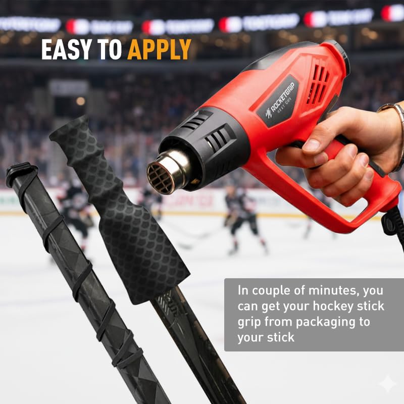 UICE Hockey Sticks Grip,Replacement for Ice Hockey Sticks Tape, Fits Adult and Kids,Easy Install, Durable, Ideal Team Swag, Clean Non-tack,Fish Scale Pattern - color: red