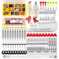 Fishing Tackle Box Set – Lure Kit for Freshwater & Saltwater, Crankbaits, Spinnerbaits, Soft Plastics, Jigs, Weights, Hooks – All-in-One Fishing Gear for Men - style: 232pcs