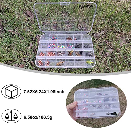 Aventik Super Transparent Super Strong PC Fly Fishing Fly Box Multi-compartment Options Great Pocket Size 7.52X5.24X1.08inch Fishing Tackle Box Fishing Hook Box (24C) - color: 24C