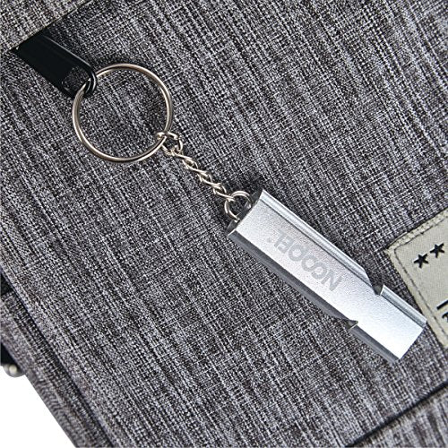 Noopel Emergency Whistles Lifeguard Safety Whistle with Lanyard and Keychain for Outdoor Camping Hiking Boating Backpacking Fishing Kayak Kids Rescue Signaling Loud Survival Whistle - color: 2 Pack Silver