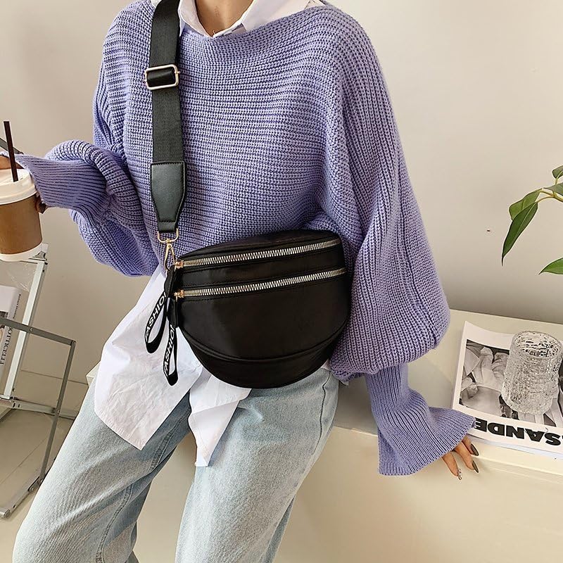 Checkered Crossbody Bum Bags for Women Nylon Checkered Purse Checkerboard Fanny Pack - color: D02-white