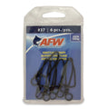 AFW Brass Coastlock Snap Swivels – Durable Fishing Gear with High-Strength Wire Snaps, Black Oxide Finish, Prevents Line Twisting & Kinking, Supports Up to 350 lb Test. - size: 6 Pieces, 350 Pound Test