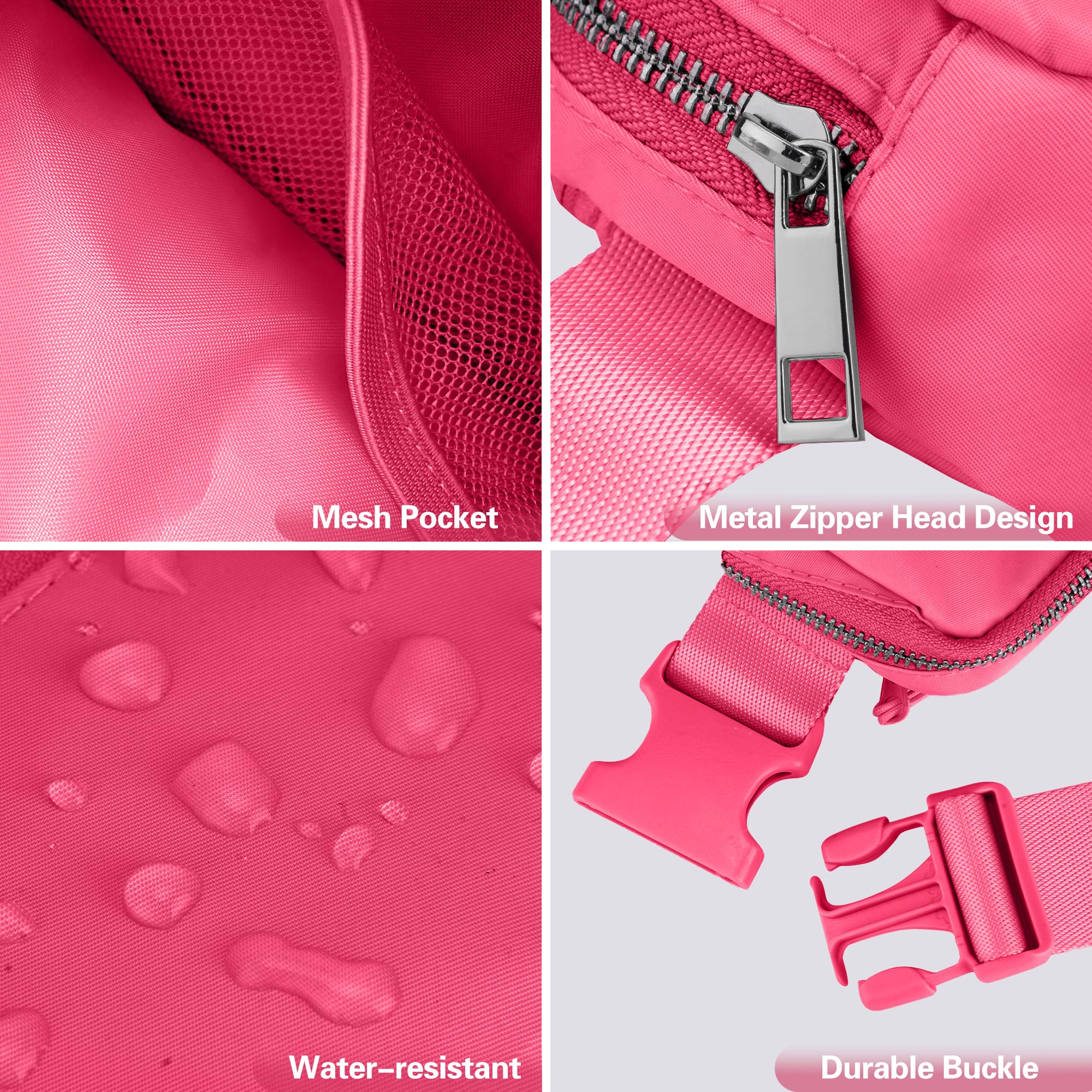 JSJ Mini Fanny Pack for Women & Men,Valentines Day Gifts for Girls Teens Kids Daughter Sister Her,Trendy Stuff Crossbody Bags Cute Everywhere Belt Bags.(Pink Glow) - color: Pink Glow